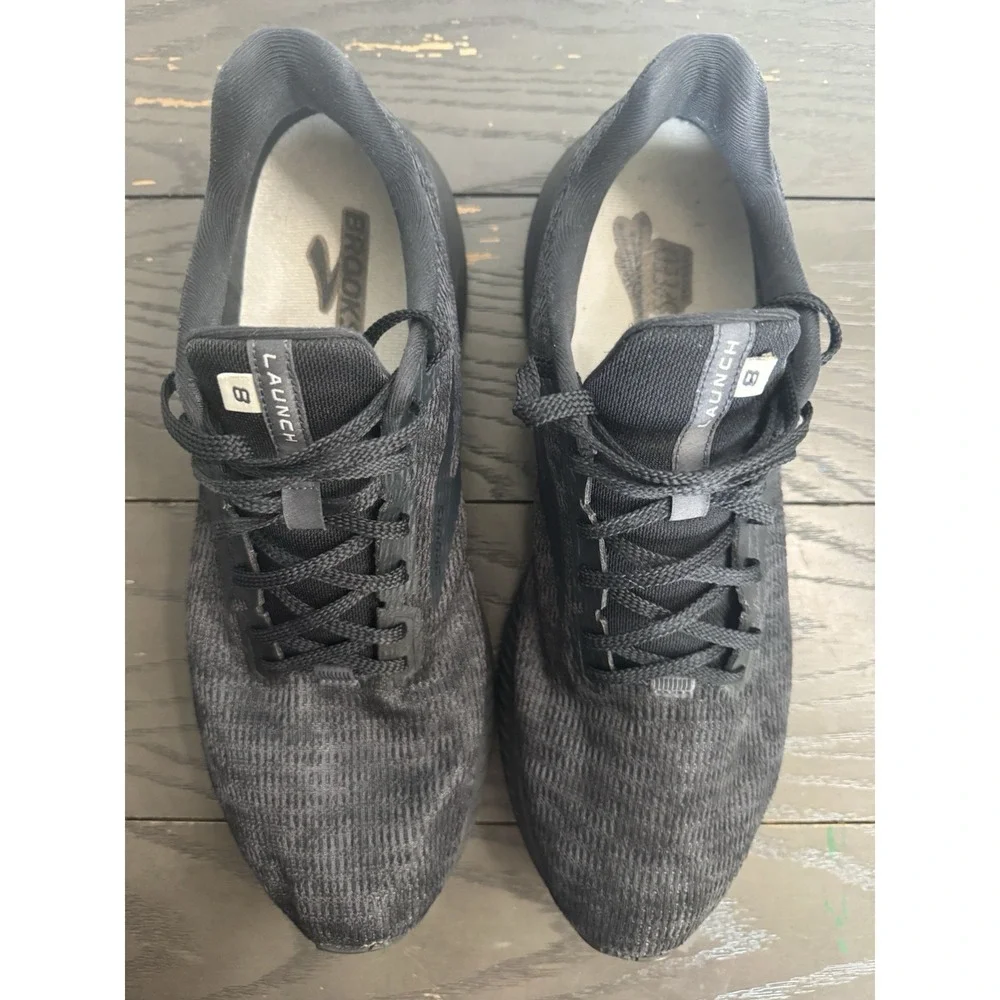 BROOKS Launch 8 Mens Size 14 D Black Lace Up Athletic Sneakers Shoes